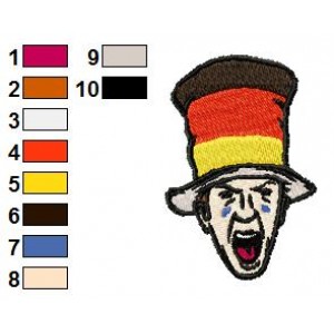 Germany Fans Embroidery Design